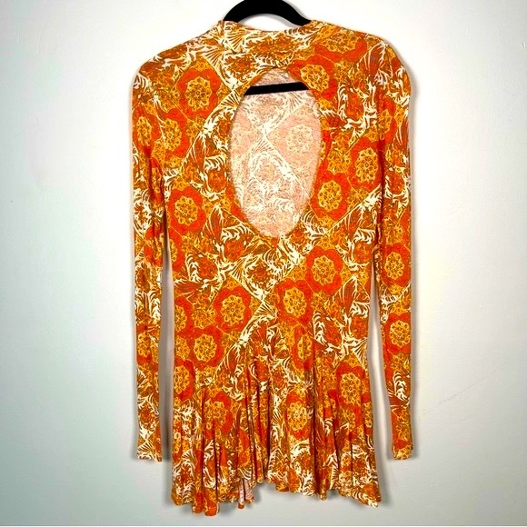 Free People “Annabelle” Tunic in Orange - Picture 3 of 8